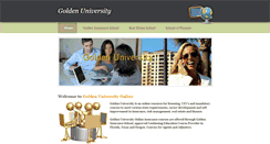 Desktop Screenshot of goldenuniversity.org