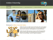 Tablet Screenshot of goldenuniversity.org